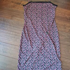 Floral Black and Pink Women's Summer Dress